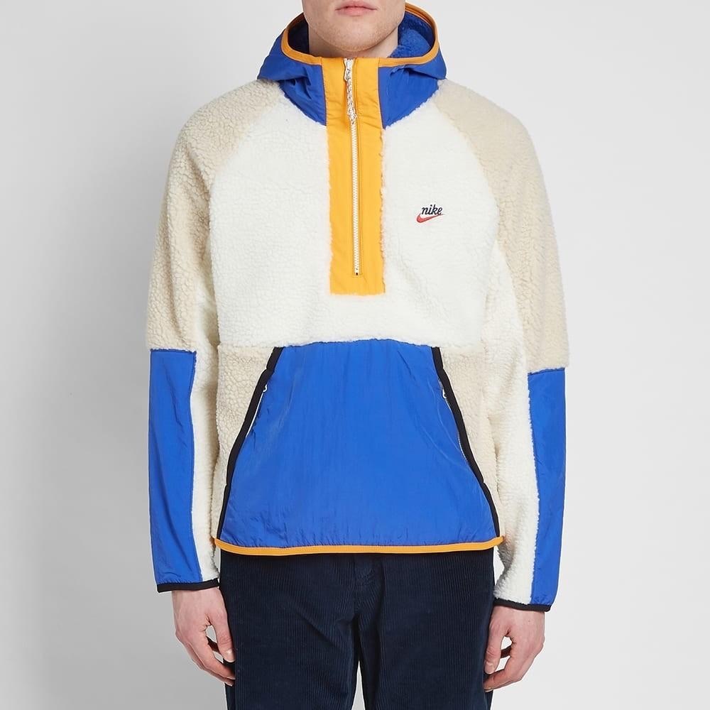 Nike Blue Heritage Essentials Half Zip Sherpa Jacket *SUPER RARE*